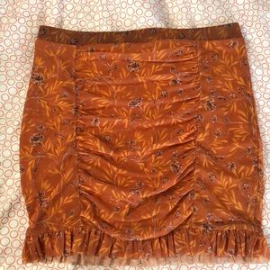 Free people orange skirt